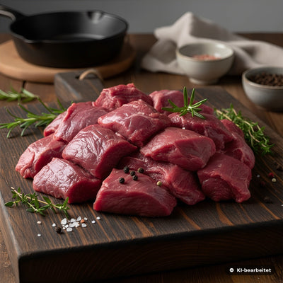 Rehgulasch vom Jäger – küchenfertig zugeschnitten