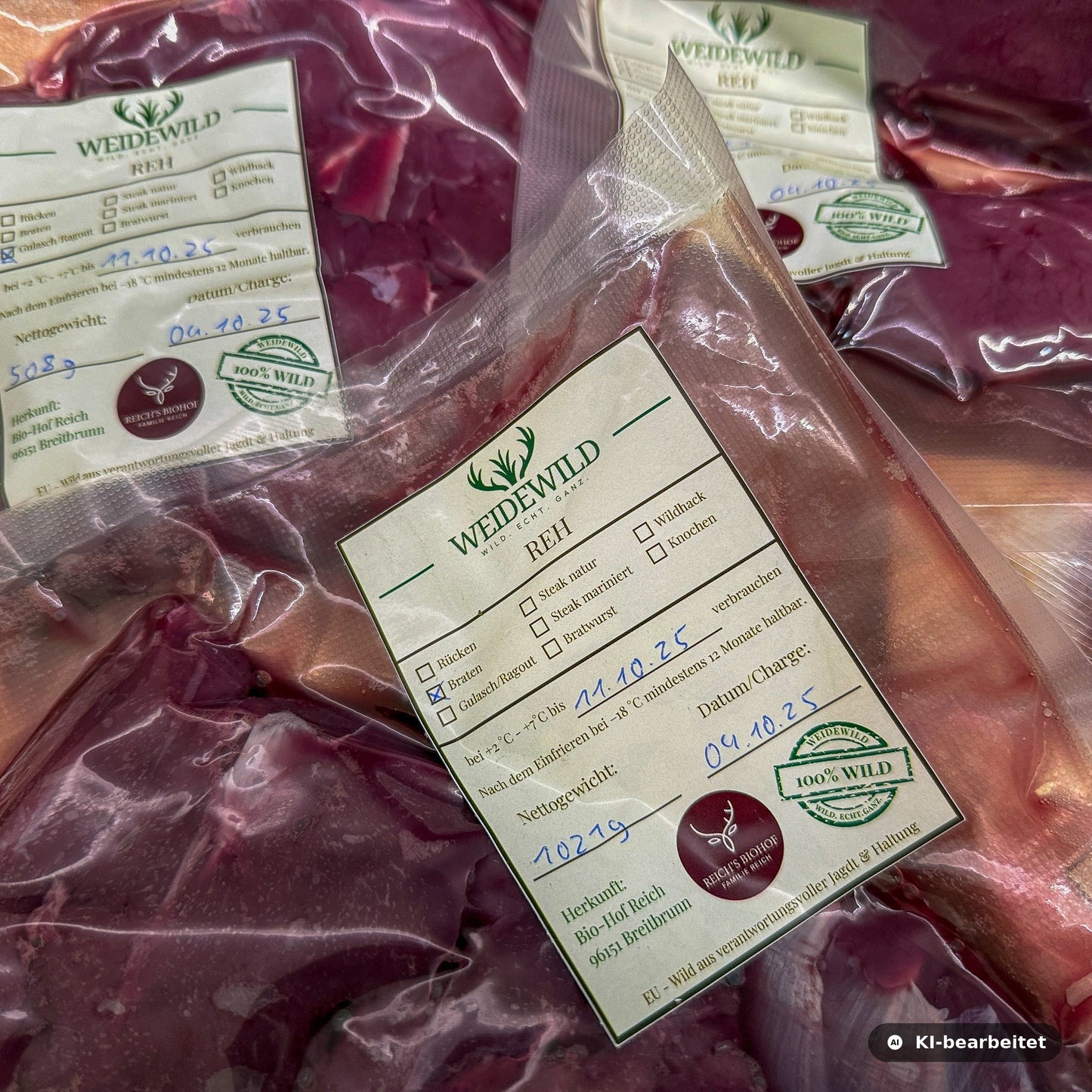 Reh Braten aus der Keule für Schmorbraten - Regionales Rehfleisch