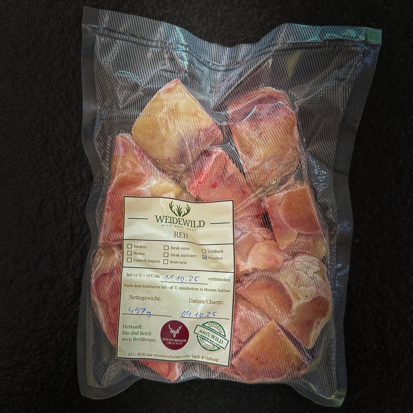 Reh Knochen für Wildfond und Suppe - Nachhaltige Verwertung vom ganzen Tier