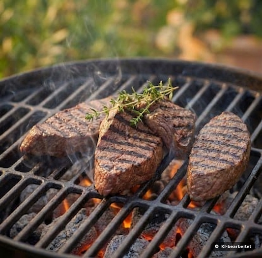 Mariniertes Reh-Steak aus der Keule auf dem Grill – BBQ-Cut vom Jäger aus den Bayerischen Staatsforsten von Weidewild.