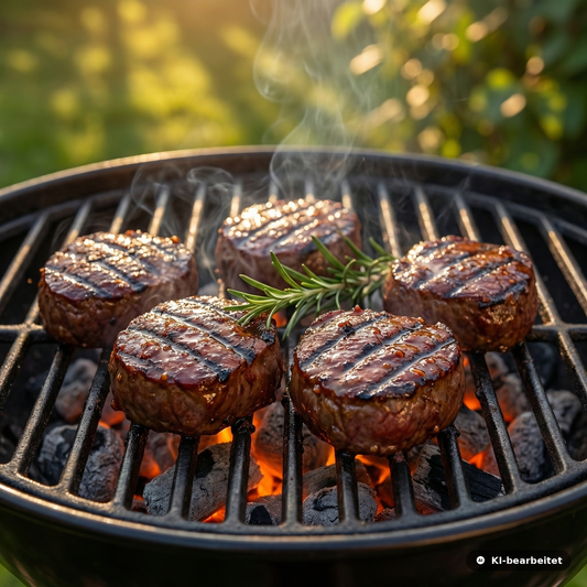 Marinierte Rehrücken-Medaillons auf dem Grill – Premium-Cut aus dem Reh-Rücken vom Jäger aus den Bayerischen Staatsforsten von Weidewild.