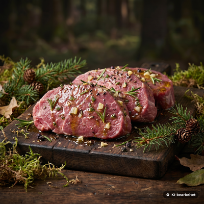 Wildschwein-Rückensteak vom Jäger (mariniert) – Premium Grillcut