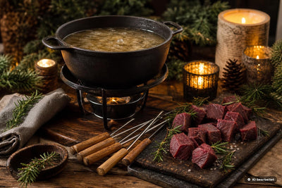 Fleischfondue mit Wild — Reh & Hirsch für Weihnachten & Silvester
