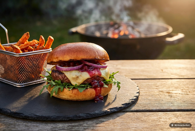 Reh Burger grillen – saftige Wild-Burger mit Preiselbeeren