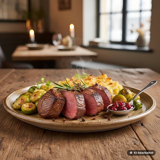 Rehrücken rosa gebraten – Perfekt Medium mit sanfter Ofenmethode