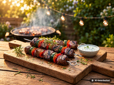Reh Spieße grillen – mediterrane Wildspieße mit Rosmarin