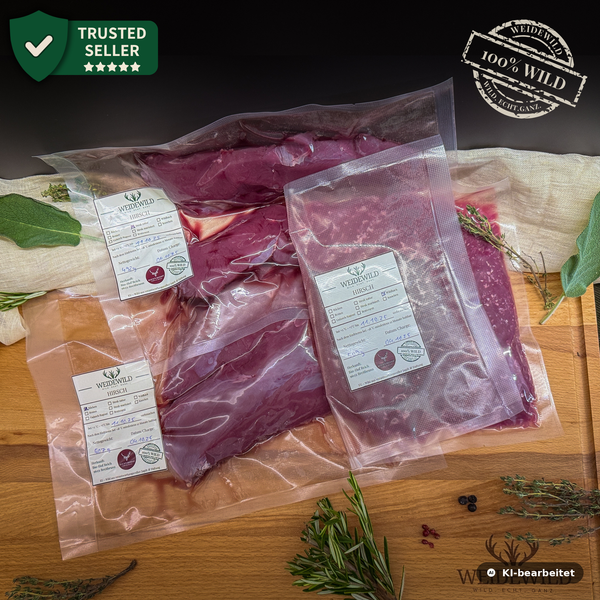 Grill & Pfanne Hirsch • 2,5 kg • 6–8 Mahlzeiten