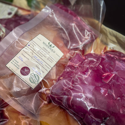 Hirsch Gulasch Würfel vakuumverpackt - Regionales Wildfleisch vom Jäger