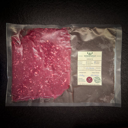 Hirsch Hackfleisch Wild - Mageres regionales Wildfleisch für Burger und Bolognese