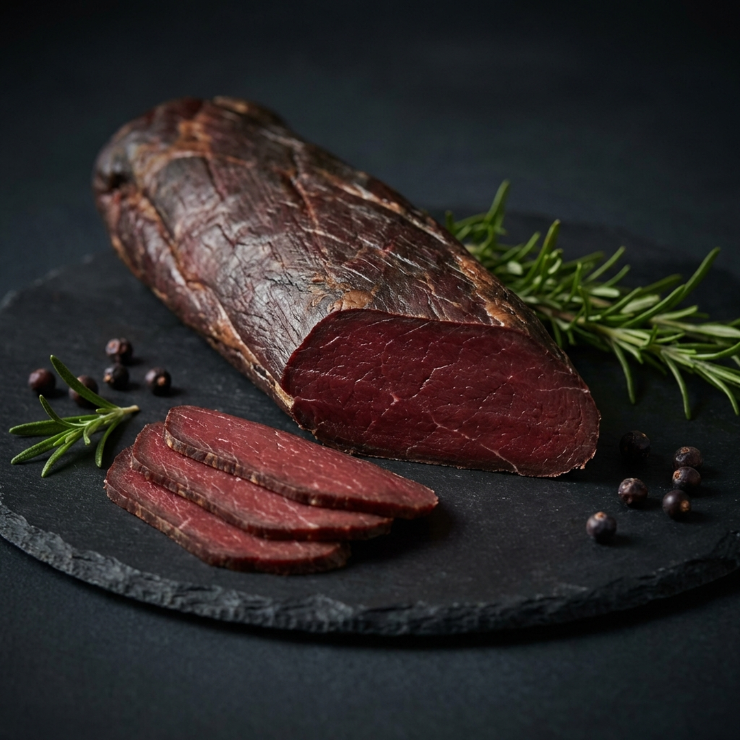 Hirschschinken ganz – dry-aged und geräuchert