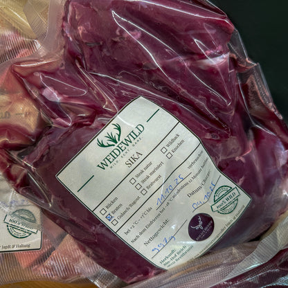 Sika Braten Fleisch für Schmorbraten - Regionales Sikawild vom Jäger