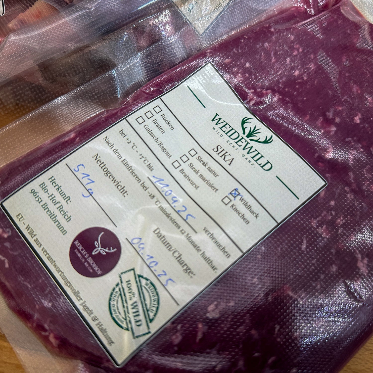 Sika Hackfleisch Wild mager und proteinreich - Premium Wildfleisch