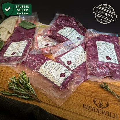 Sika-Paket Wald & Wurzel - Premium Sika-Wild Fleisch vakuumverpackt vom Jäger