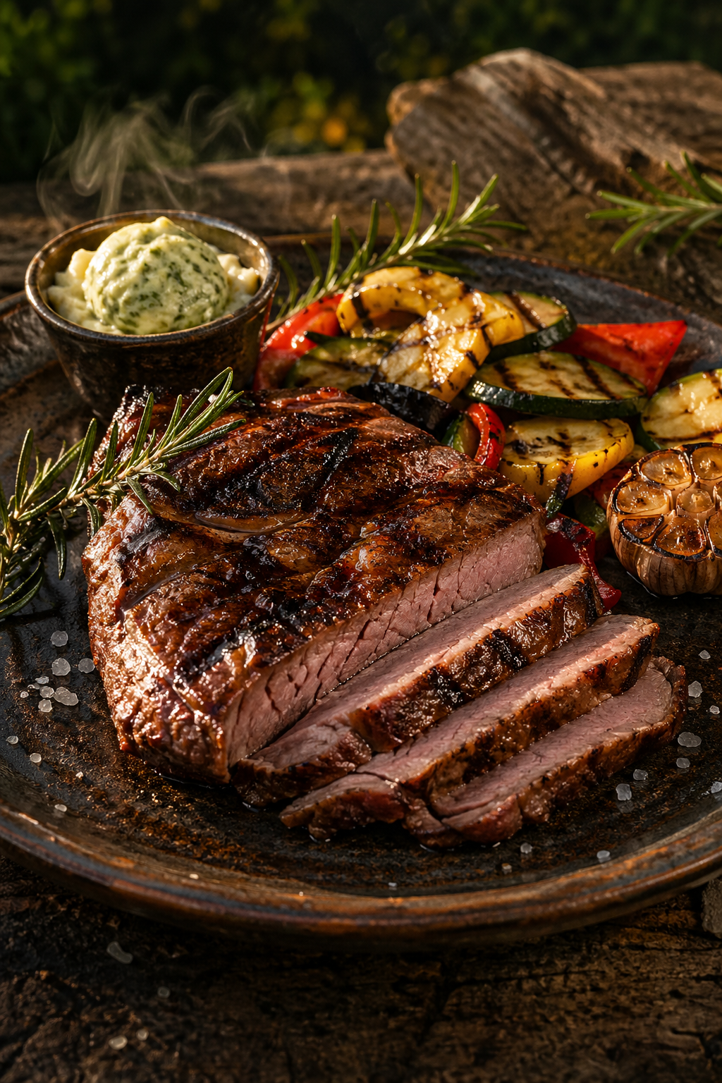 Gegrilltes Wildschwein-Nackensteak aus dem Sommer-Grillpaket – Wildbret aus den Bayerischen Staatsforsten von Weidewild.